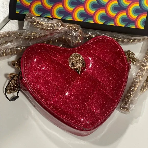 Kurt Geiger bundle stunning Ring and Glittery Red Heart Mini Bag - Picture 9 of 13